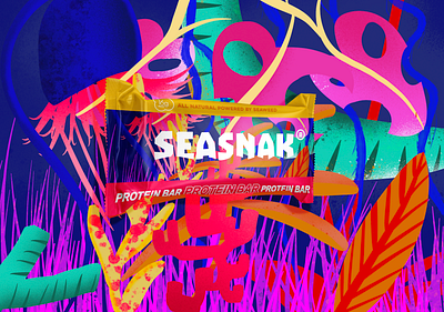 SEASNAK protein bars branding design drawing foodpackaging illustration logo logodesign procreate product design protein proteinbar proteinbrand