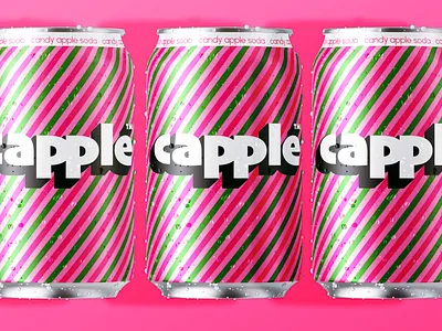 capple candy apple soda branding can candesign capple design drinkbranding energy drink logo logodesign typography