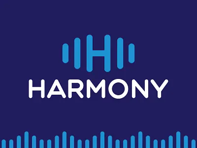 Harmony / logo design brand branding h letter lettermark logo logo design logodesign monogram music sound sounds soundwave waves
