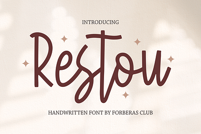 Restou | Handwritten Font abstract bouncy calligraphy character cricut design drawing illustration
