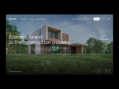 Bakstone architecture construction design home house minimal minimalism motion motion graphics ui web webdesign