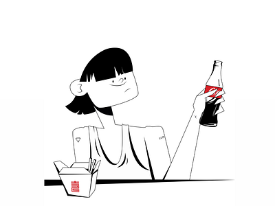 Chill time app art china coca cola creative design digital dribbble flatdesign food girl graphic graphicdesign happy illustration inspiration interface minimal webdesign