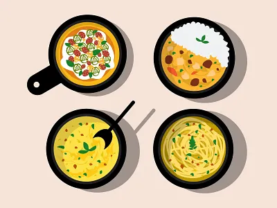 Food illustration brushes colors colorscheme design food illustration foodie graphic design illustration photoshop