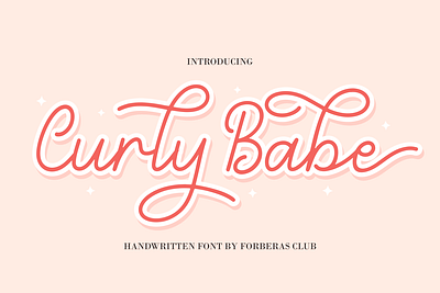 Curly Babe | Handwritten Font abstract alphabet bouncy calligraphy character cricut design drawing font handwriting handwritten lettering numeric redesign text