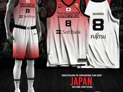 Japan 2023 FIBA World Cup - Home Jersey basketball jersey fan made jersey design