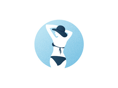 Bikini Wear Logo bikini brand branding colorful design fashion hat identity illustration logo logodesign negative ocean sexy summer swimwear typography vector woman woman illustration