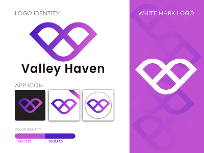 modern valley Haven logo app app icon app logo business logo dribbble best shot icon logo design minimalist logo modern logo professional logo trandy 2021