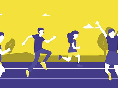 Friidrett Illustrations 11 branding color design flat illustration minimal