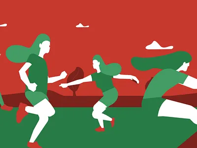 Friidrett Illustrations 12 branding color design flat illustration minimal