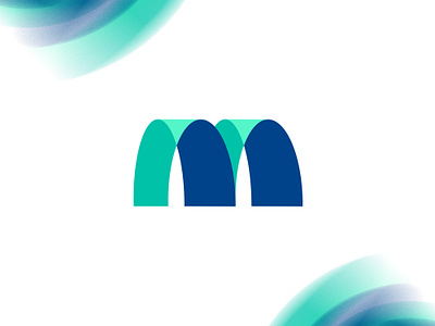 Initial M Letter Logo branding company logo design graphic design icon design logo design illustration initial initial m letter logo logo design m m icon m letter m logo wave