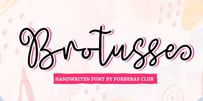 Brotusse | Handwritten Font abstract alphabet bouncy calligraphy cricut design drawing font handwriting handwritten lettering numeric text typeset