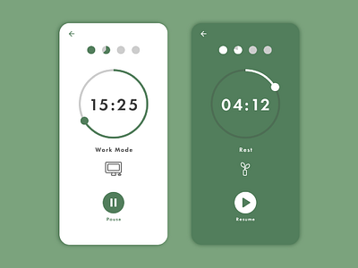 Pomodoro Timer App UI 30daysofuichallenge figma pomodoro app pomodoro timer pomodoro timer app ui pomodoro timer ui timer timer app timer app ui timer ui