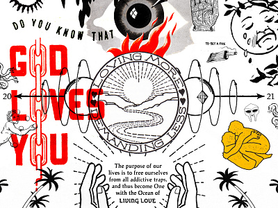 2021 Mantra collage design digital god illustration logo religion retro retro design scan scanner vector