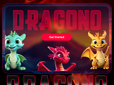 Dragons Game - Concept Design 3d desktop app design dragon game dragon game design game design game sign up game ui graphic design kids game modern ui ux product page ui ux web web 3 game design web game design web ui website hero section