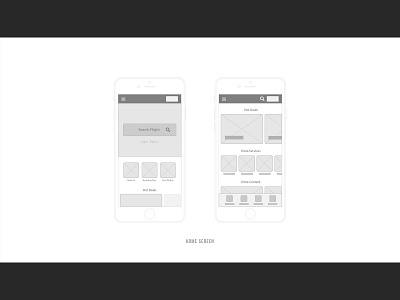 Wireframes for an Airline App 2 airline app mobile user experience ux wireframes