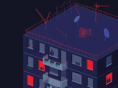 NYE apartments design digital illustration digitalart flat illustration soviet vector