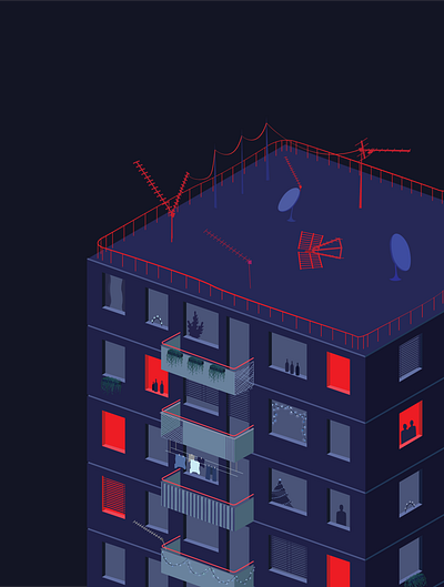 NYE apartments design digital illustration digitalart flat illustration soviet vector