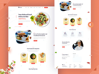 Food Delivery Landing Page clean clean ui creative design dribbble landing page design restaurant ui ui design ux