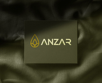 Anzar Oil branding card design logo logo design luxury logo mockup oil olive organic