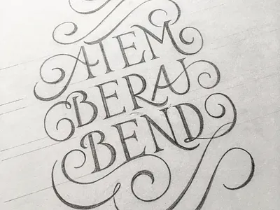 atemberaubend flourishes lettering sketch