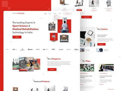 Landing page for Sport Fitness Equipments design landing page ui sports ui ux web website