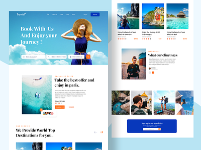 Travel Web UI Exploration app hotel landing page madhu mia popular shot resort restaurant ticket booking tour tourism tourist travel travel agency travel app travel guide travel website traveler traveling uiux vacation