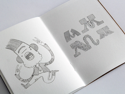 Monster family 2d design graphic design illustration lettering search sketch