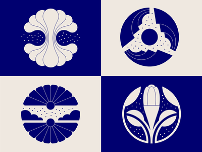 Spheres 🌚 botanical circle flower flowers icons illustration sphere