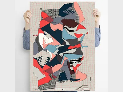 "Delay" Poster series glitch glitchart glitchy illustration lineart minimal poster poster art surreal