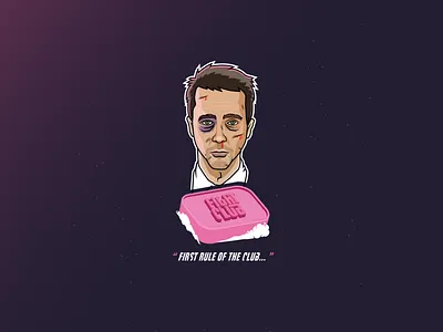 FIGHT CLUB adobe brand cinema david fincher design fight fight club illustration illustrator logo movie teeshirt vector vector art