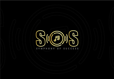 Symphony of Success (SOS) Company Brand Logo awarded logo designer portfolio batch logo branding company brand logo company logo design logo logo design logodesign music company logo sos vector