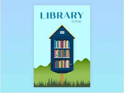 Library illustration flat illustration minimal ui vector