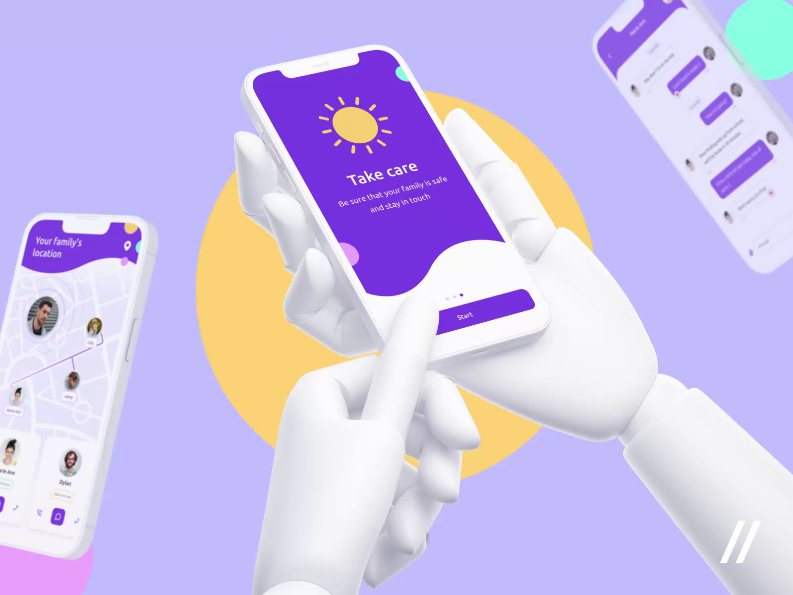Family tracker app by kristina spiridonova for purrweb ui ux agency on