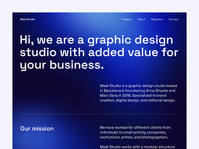 Maat Studio - About Page about page app branding design graphic design illustration logo studio typography ui ux vector