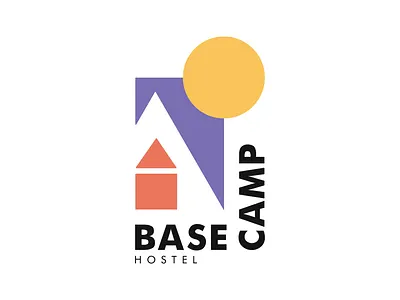 Basecamp hostel logo branding desigh design illustrator logo typography ui vector web design website