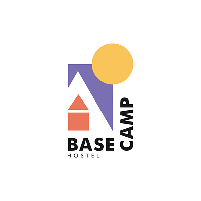 Basecamp hostel logo branding desigh design illustrator logo typography ui vector web design website