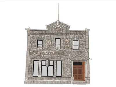 Wooden house alaska alaska background flat house illustration landscape landscape illustration lineart vector wooden