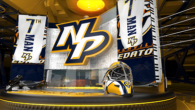 Animations for Nashville Predators 3danimation 3dmodel 3dmodeling animation branding design illustration nashvillepredators sports sports branding sports design sportsgraphics