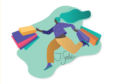 Woman Shopping character design characterdesign flat design flat illustration illustration illustrator woman illustration woman shopping