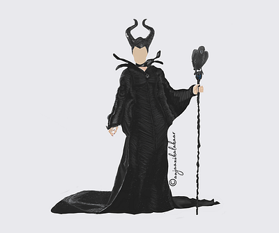 Maleficent art brush design flat graphic design illustration illustrator minimal sketch sketchbook