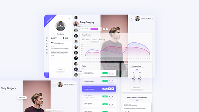 Time Tracking Application app branding concept light theme minimalistic prototype ui ui design ux design web design website design