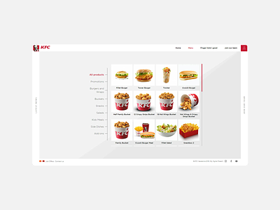 KFC (Kentucky Fried Chicken) branding landing page product organization ui uiux user interface web web design web development website website design website development