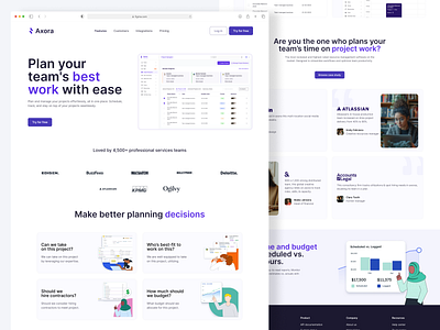 Project Management SaaS Landing Page UI/UX Design data data visualization landing page project management project management saas saas saas design saas products saas project ui user centric user interface