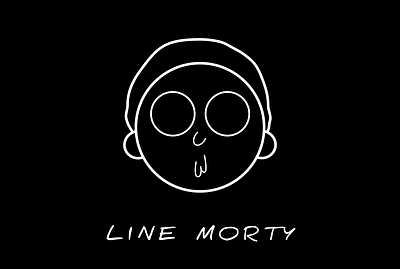 Morty design flat icon illustration line art rick and morty vector