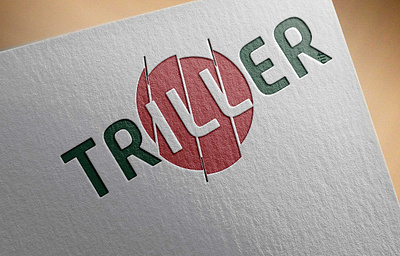 Triller logo branding design flat logo minimal mockup vector