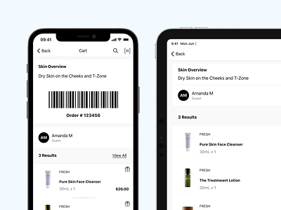 Checkout for Beauty Products beauty cart checkout ecommerce ios ipad ui