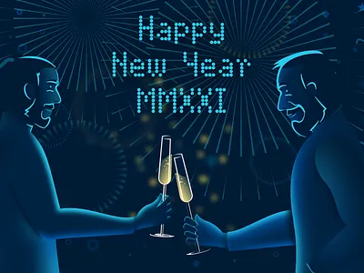 F18 New year MMXXI affinity designer design flat illustration neomorphic vector