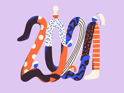 2021 2021 character characters colourful design flat happiness illustration newyear texture woman illustration
