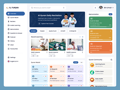 Islamic Platform - Al Furqan courses hajj umrah halal halal design islam islamic islamic graphics islamic mobile app islamic startup islamic website learning platform masjid mosque muslim quran uiux design web design