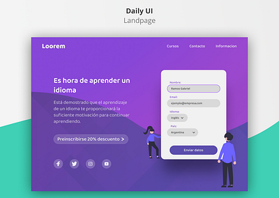 Daily UI 003 - Landpage dailyui